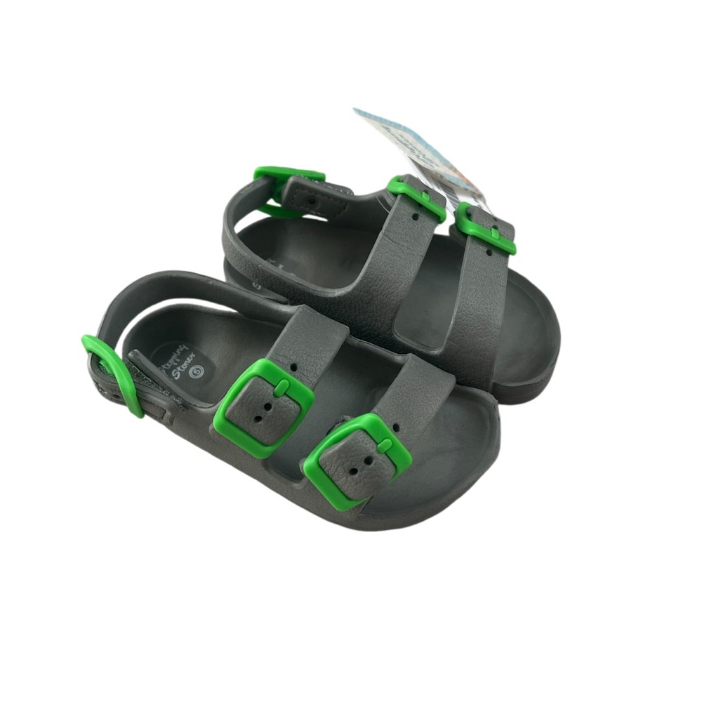 (NWT) Kids Gray and Green Sandals